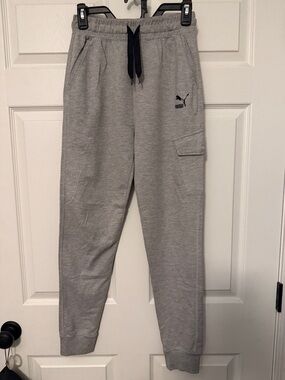 Puma Gray Sweatpants with Black Drawstring